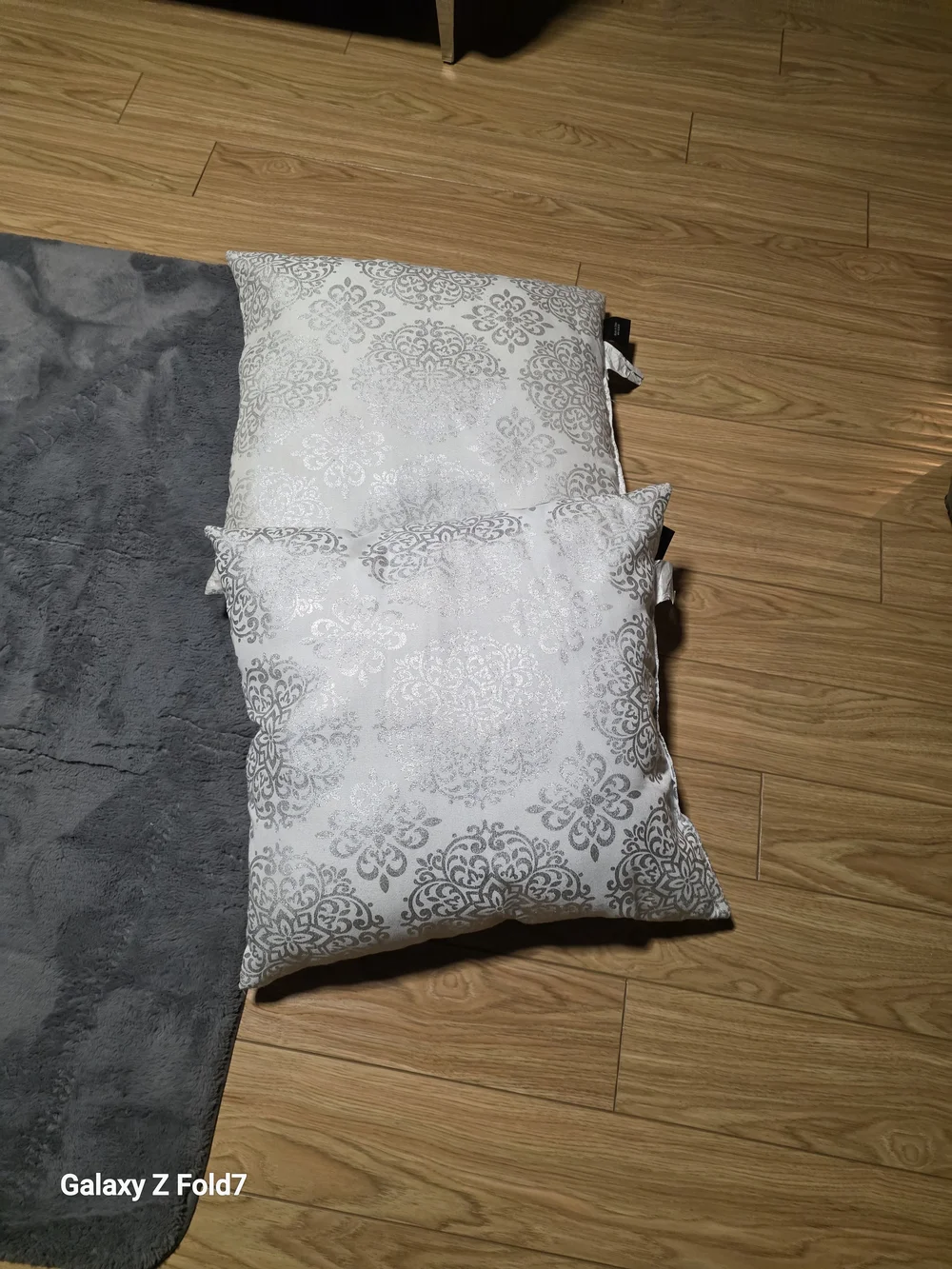 Decorative Metallic Silver Speckled Throw Pillow - Home Accents